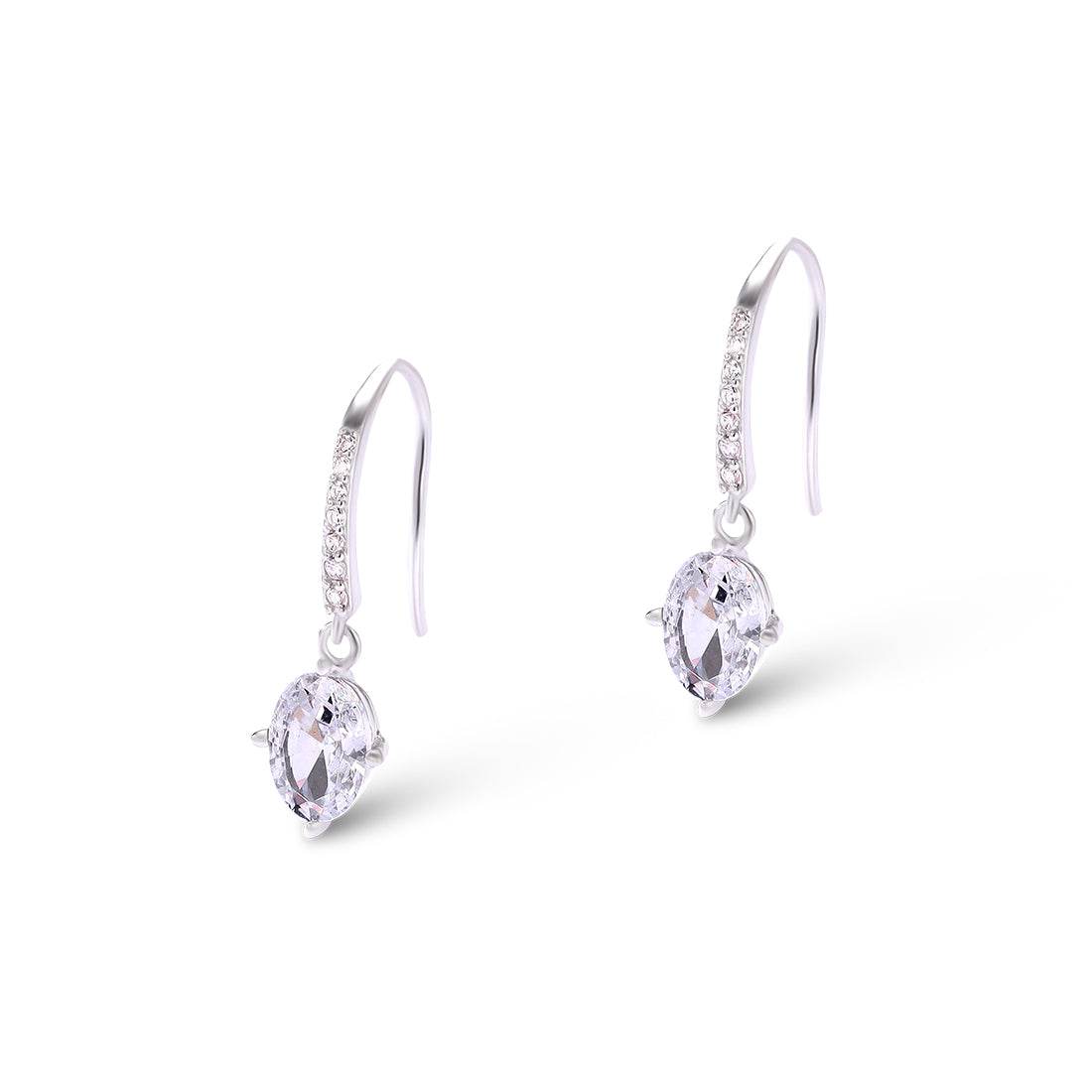 Fish Hook Swarovski Earings - SAAAR Jewellery