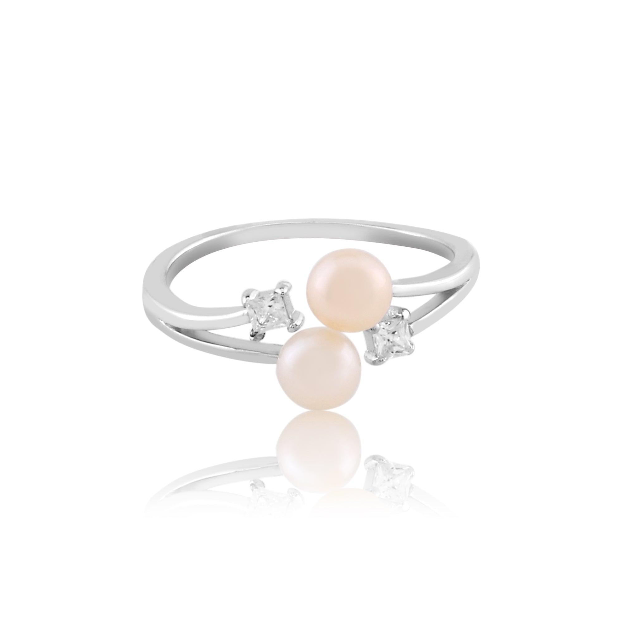 silver pearl ring