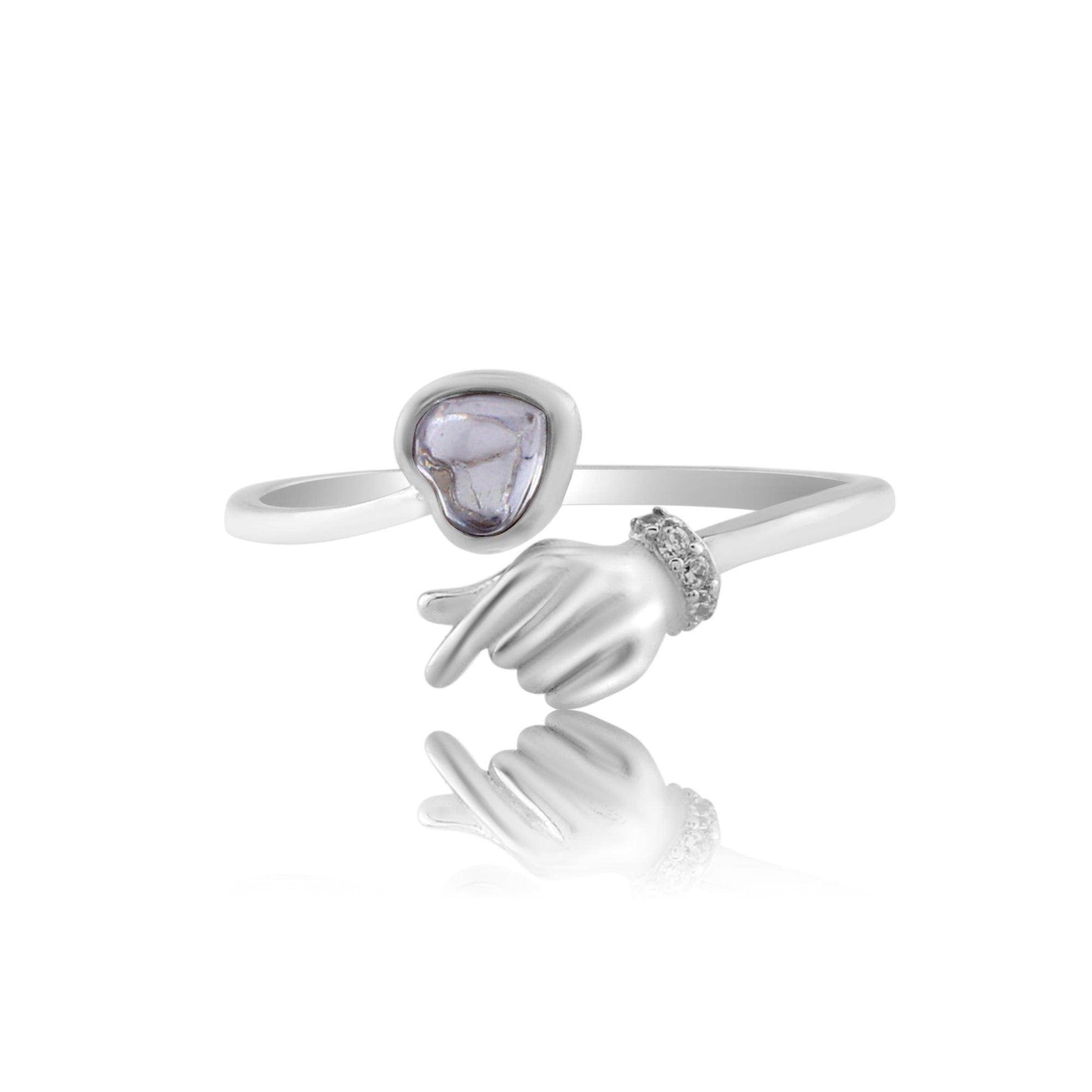silver love me ring - SAAAR Jewellery