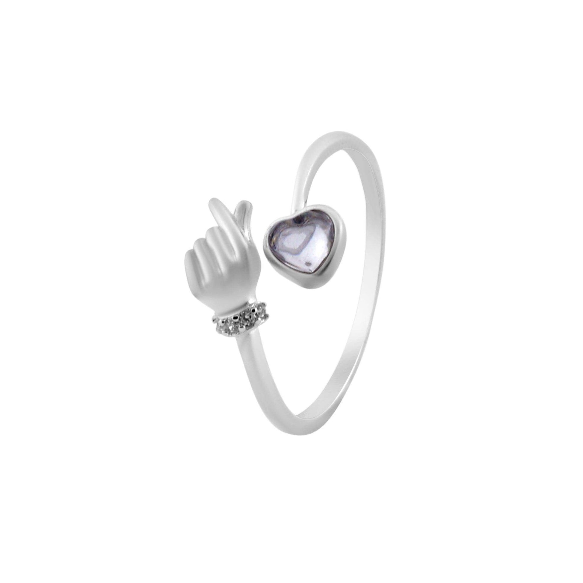 silver love me ring - SAAAR Jewellery