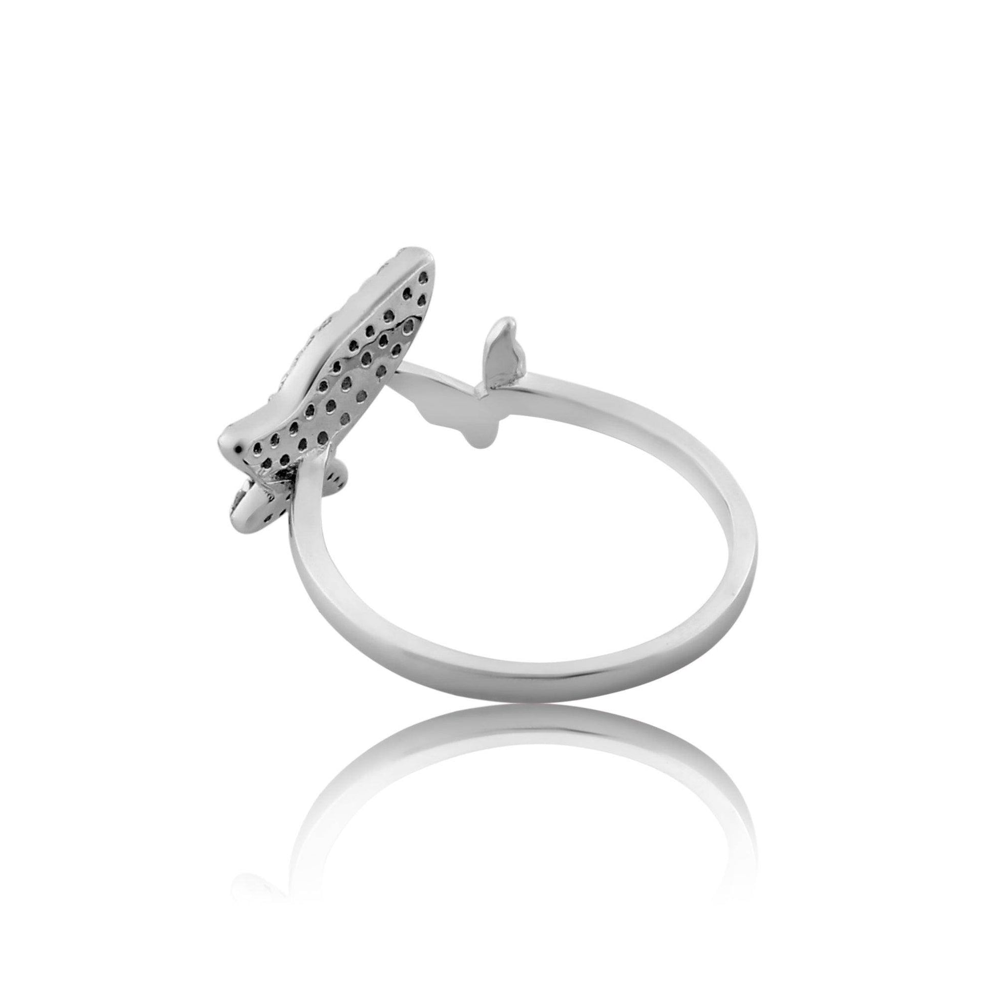 Silver Dashing Butterfly Ring - SAAAR Jewellery