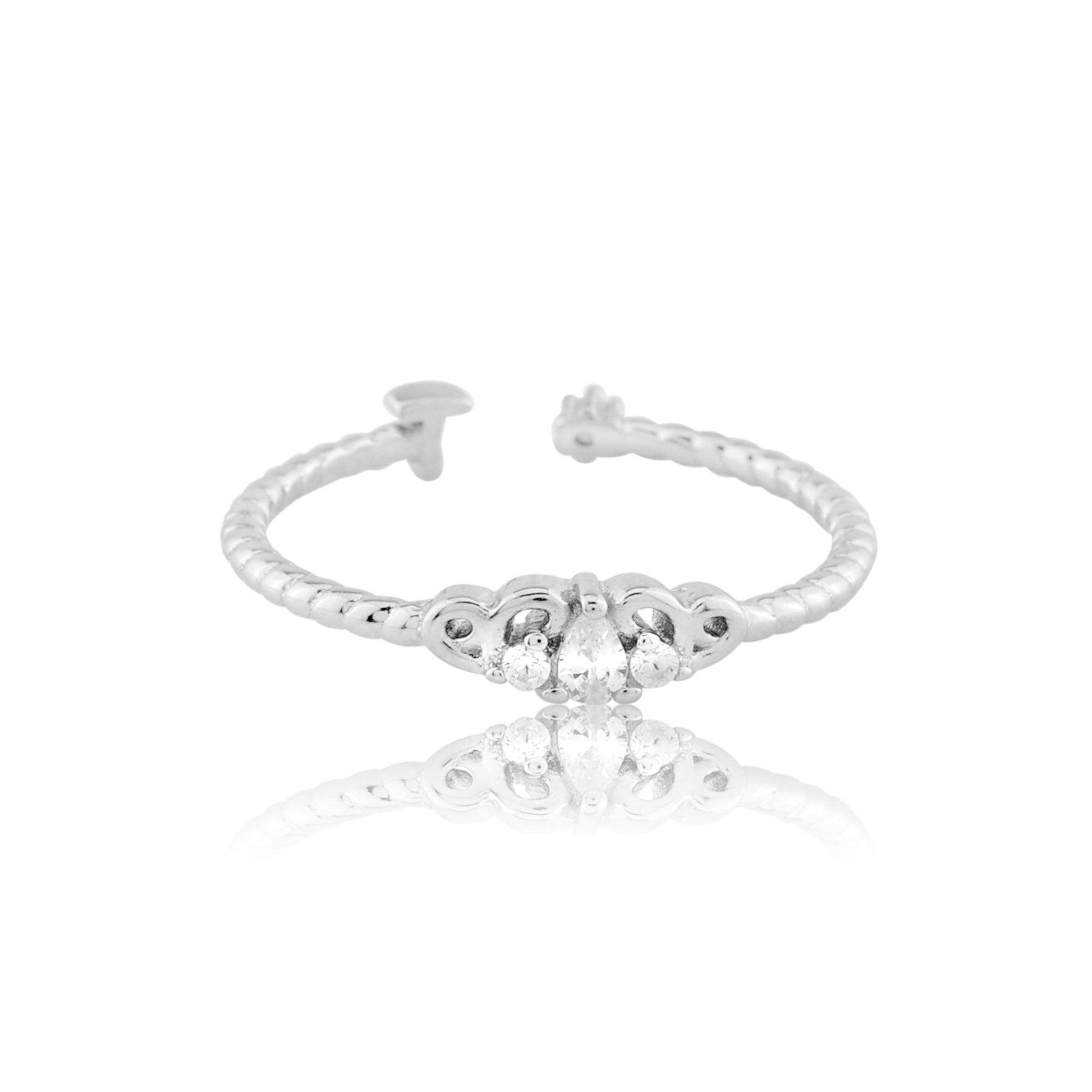 silver shine me ring - SAAAR Jewellery