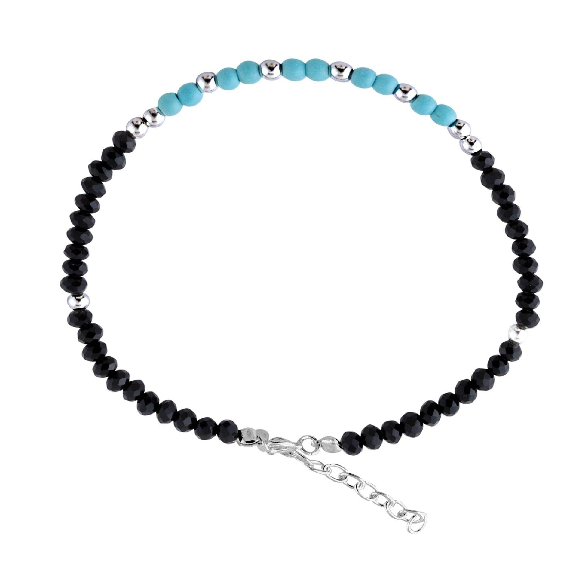 Black & Blue Beads Bracelet - SAAAR Jewellery
