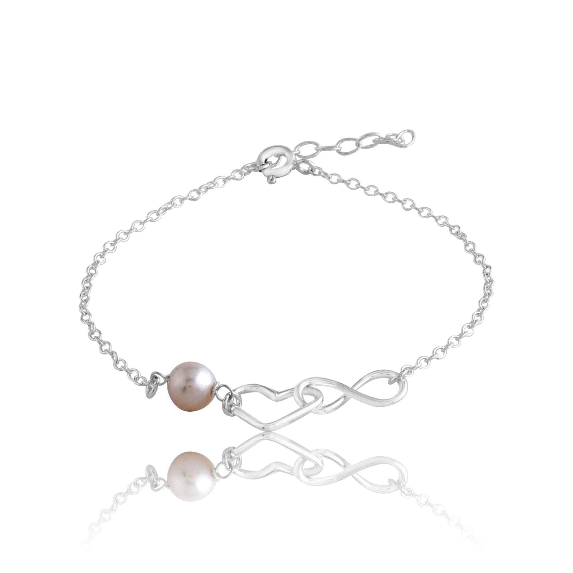 Silver Infinity Heart Bracelet - SAAAR Jewellery