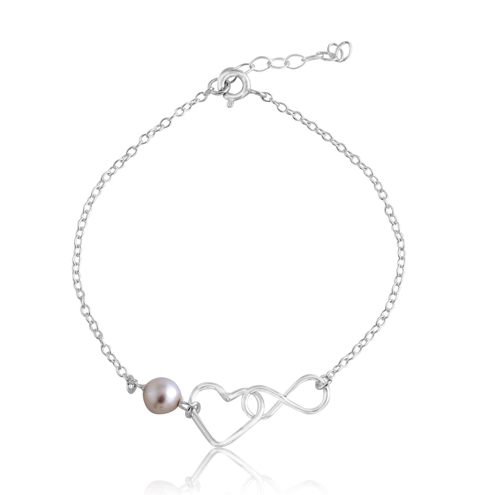Silver Infinity Heart Bracelet - SAAAR Jewellery