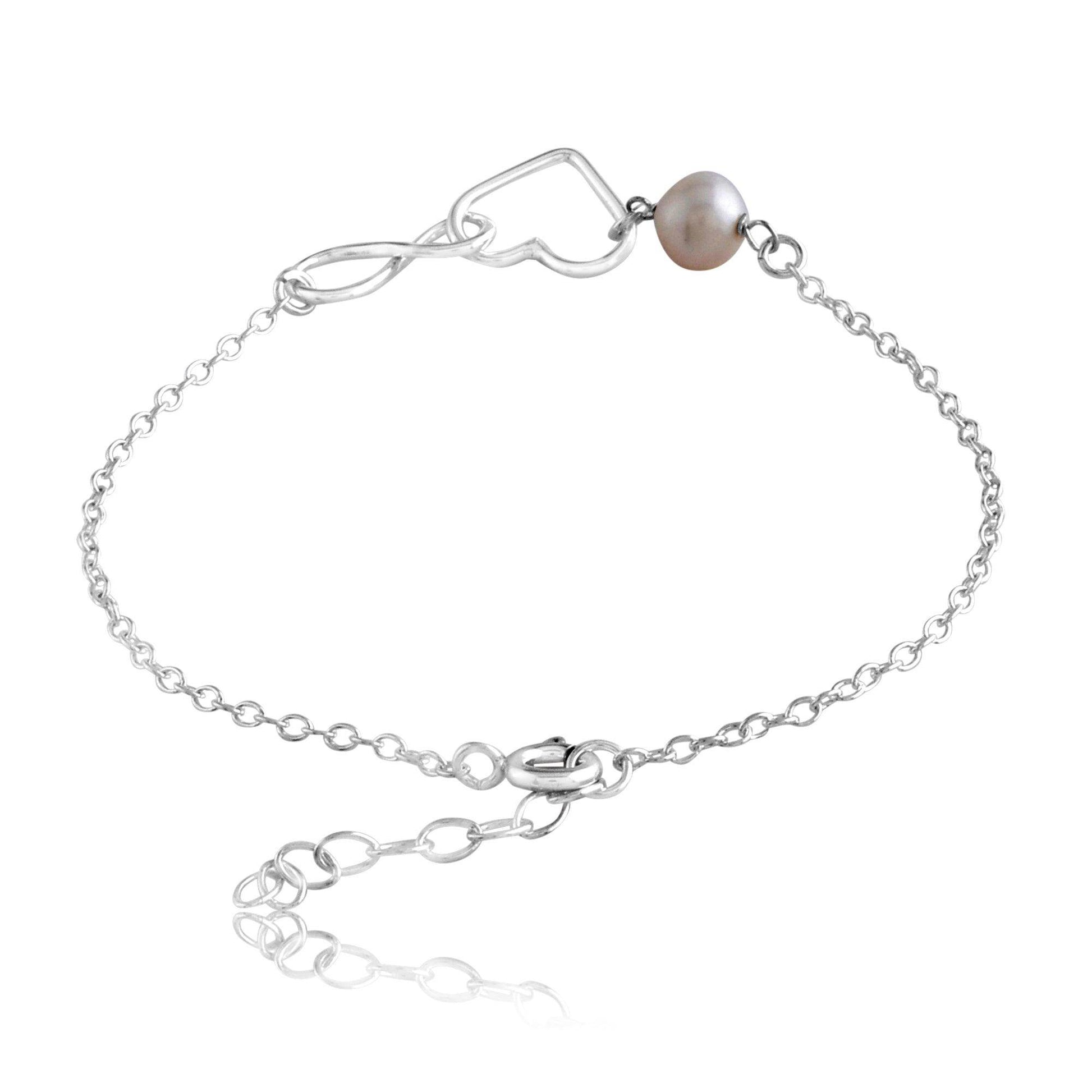 Silver Infinity Heart Bracelet - SAAAR Jewellery