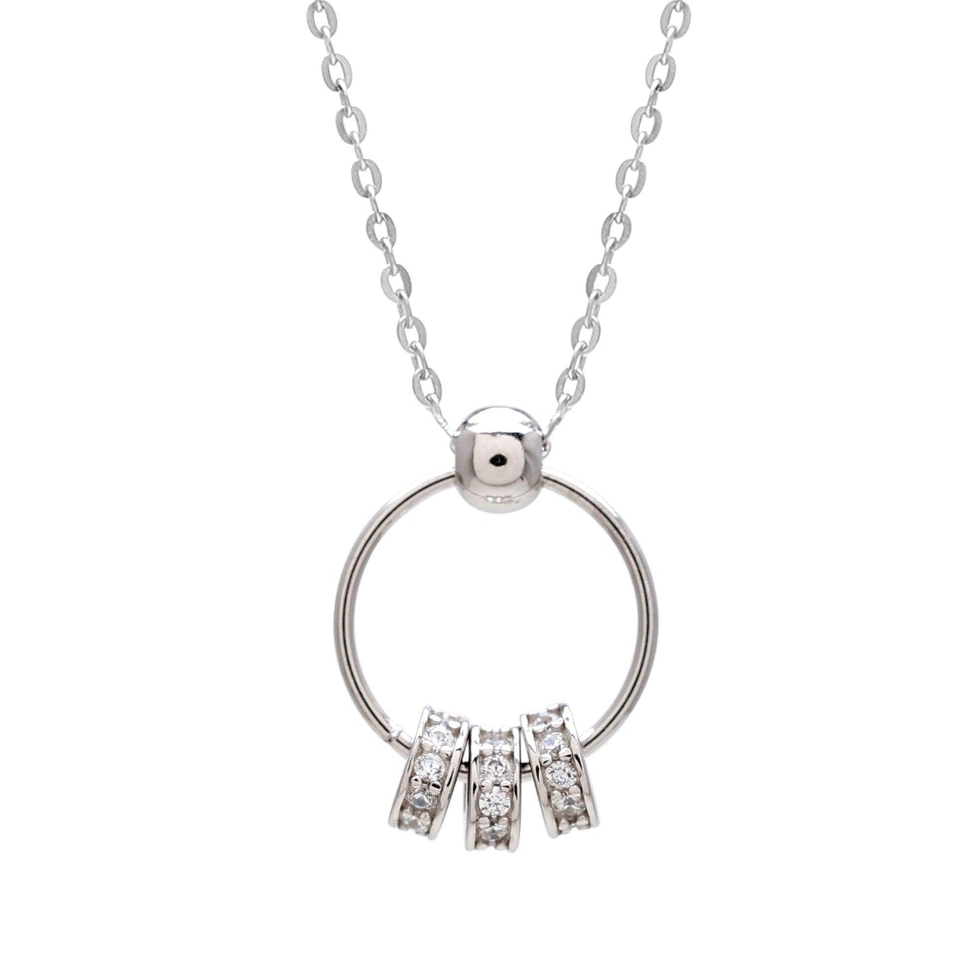 silver stud trio pendant - SAAAR Jewellery