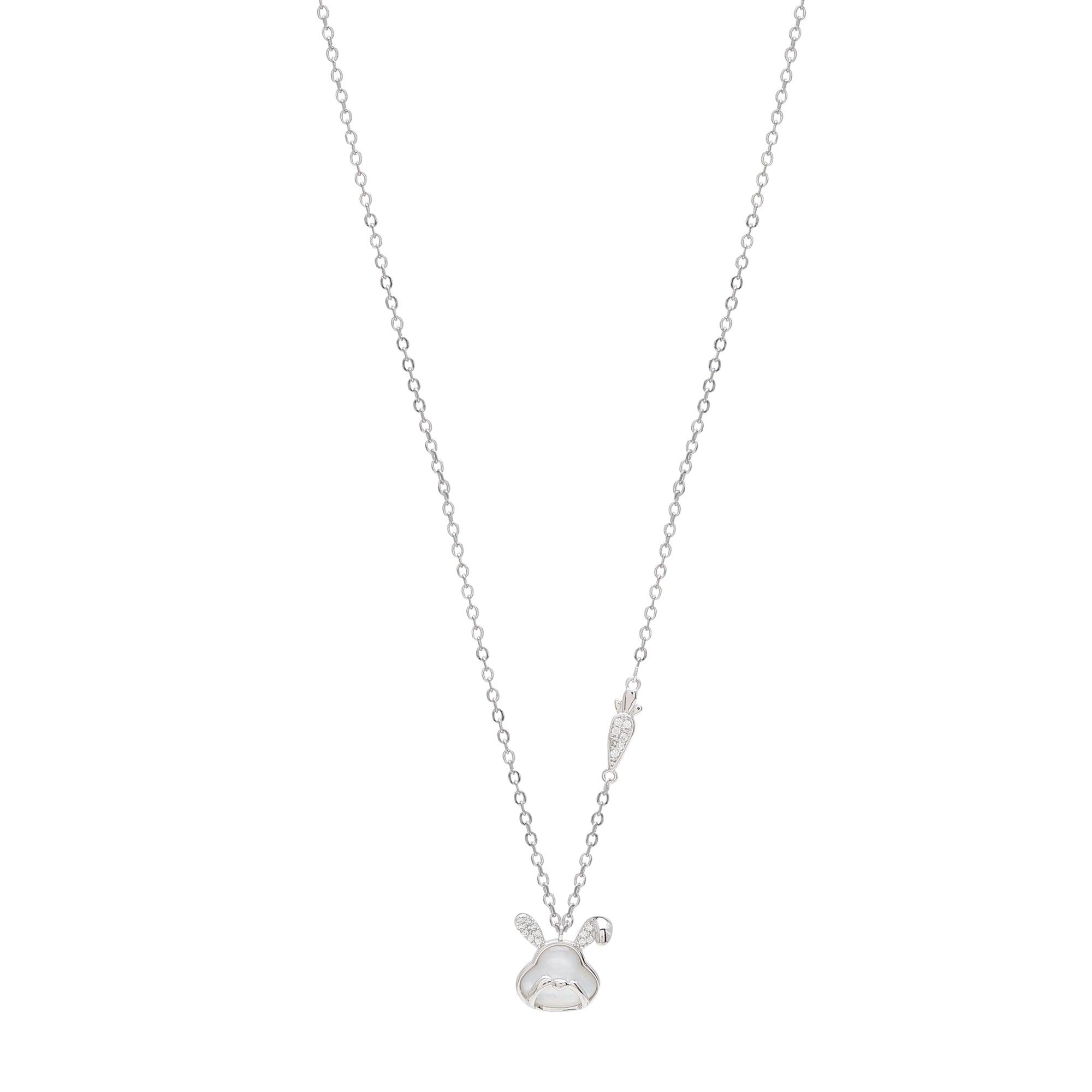silver honey bunny pendant