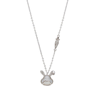 silver honey bunny pendant