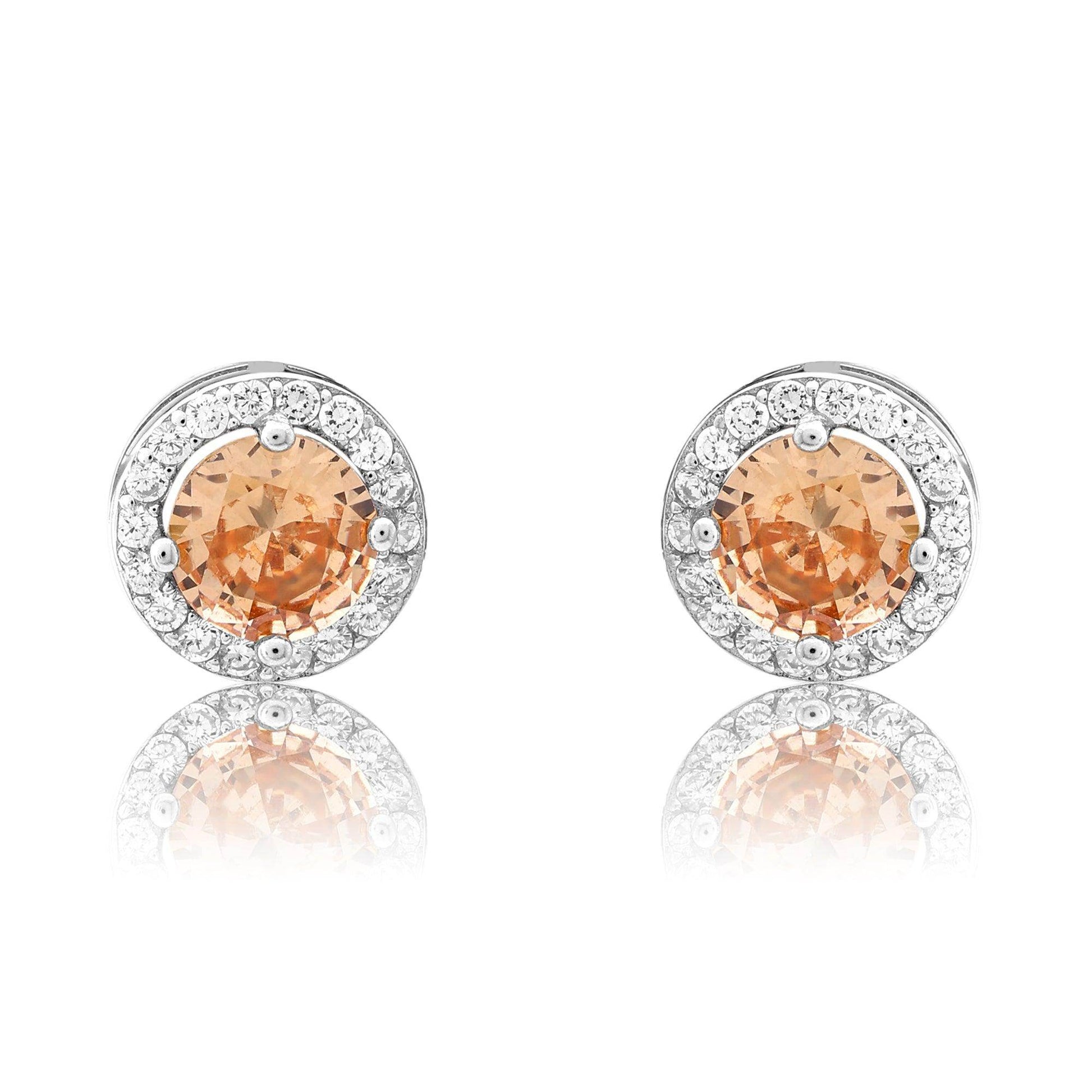 silver shine me saffron studs - SAAAR Jewellery