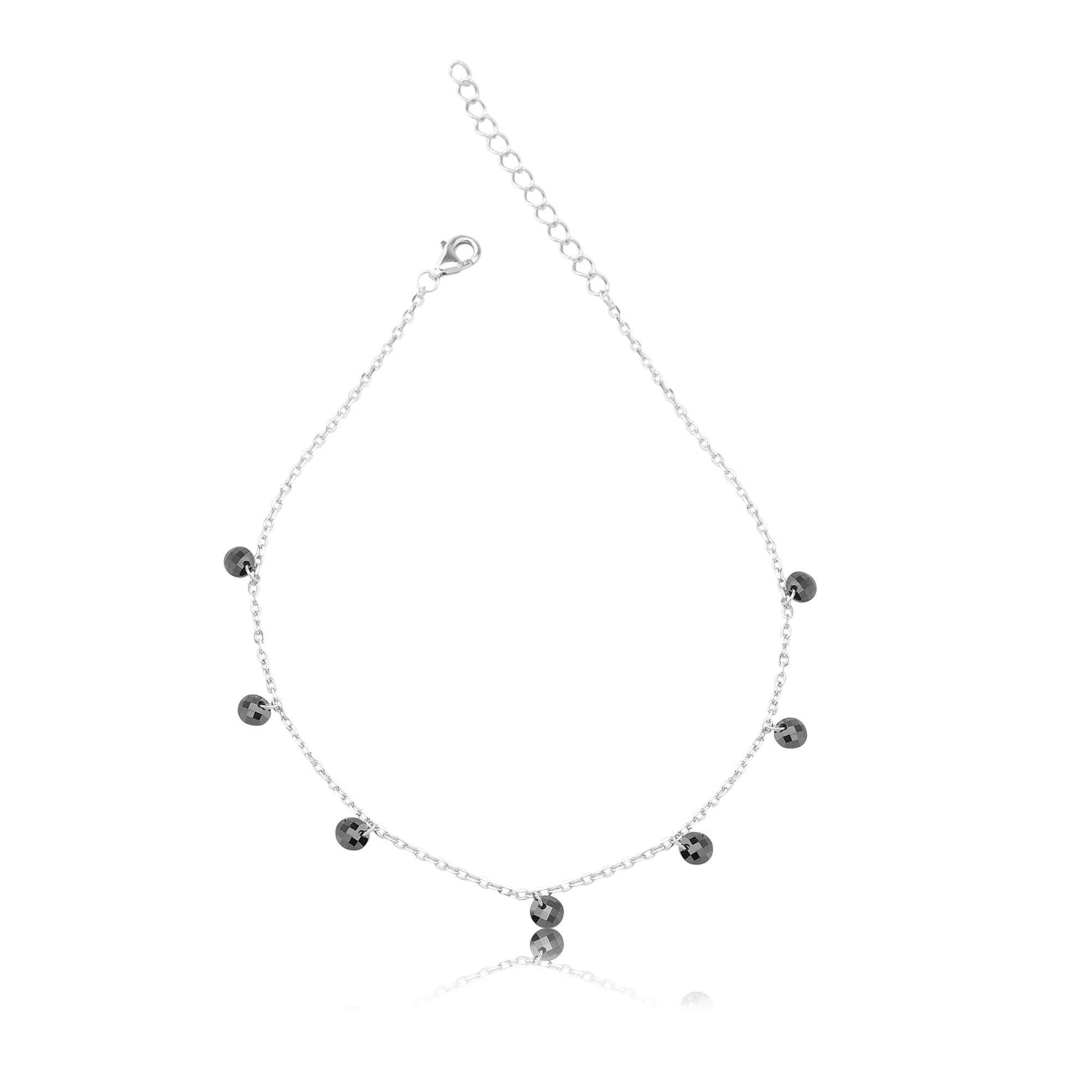 Silver Pearl Charm Anklets - SAAAR Jewellery