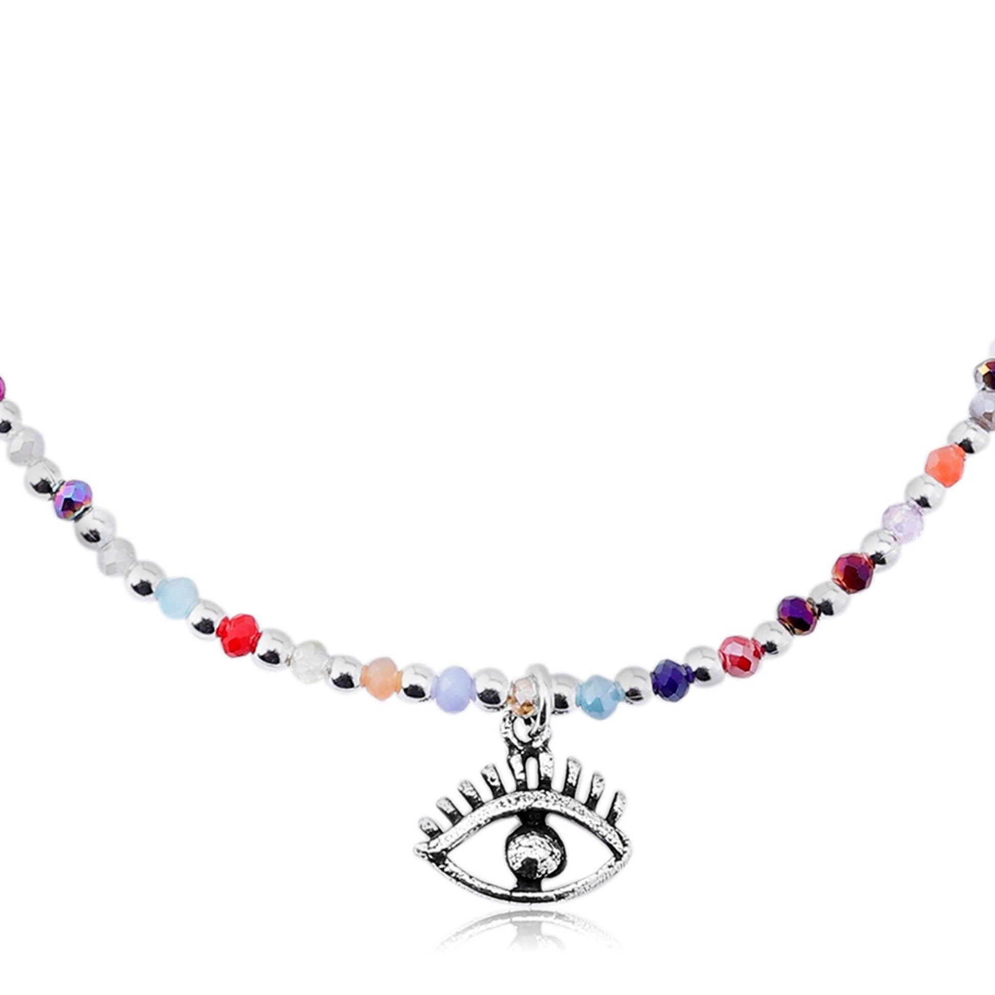 Silver Drop Eye Anklets - SAAAR Jewellery