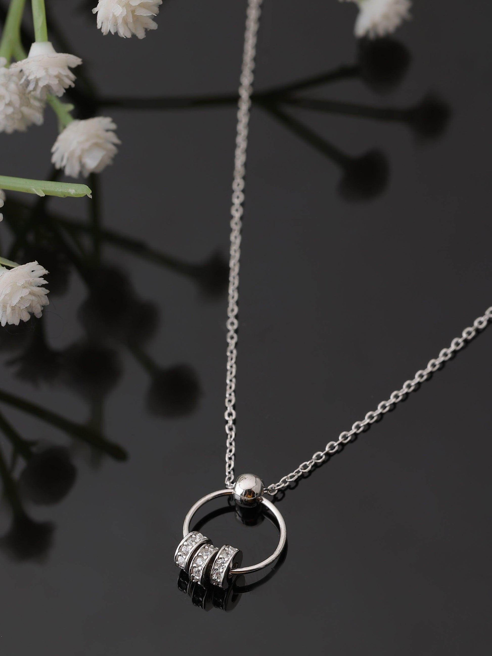 silver stud trio pendant - SAAAR Jewellery