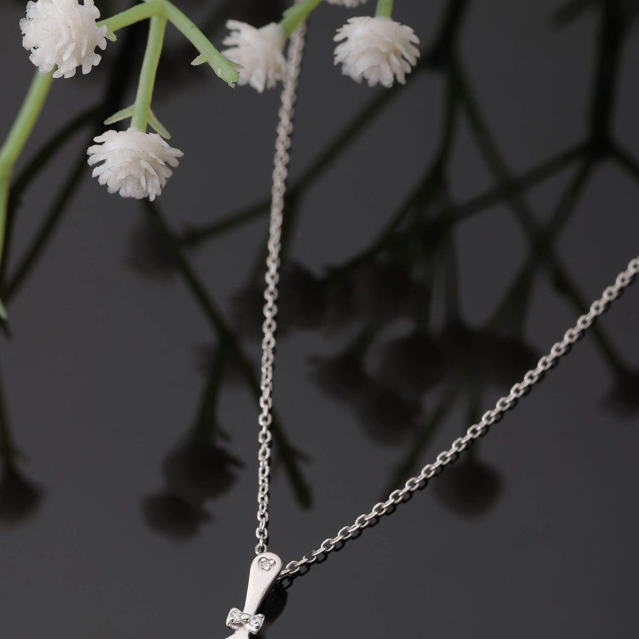 silver pearl drop pendant - SAAAR Jewellery