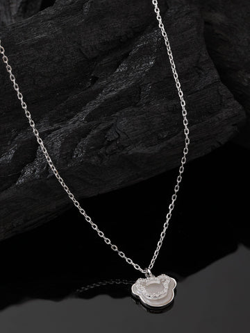 silver cute pie pendant