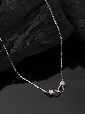 silver forever love pendant