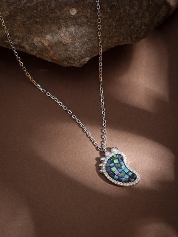 silver mother of pearl pendant