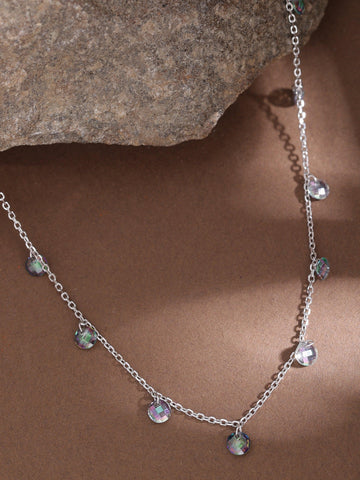 Silver Pearl Charm Anklets
