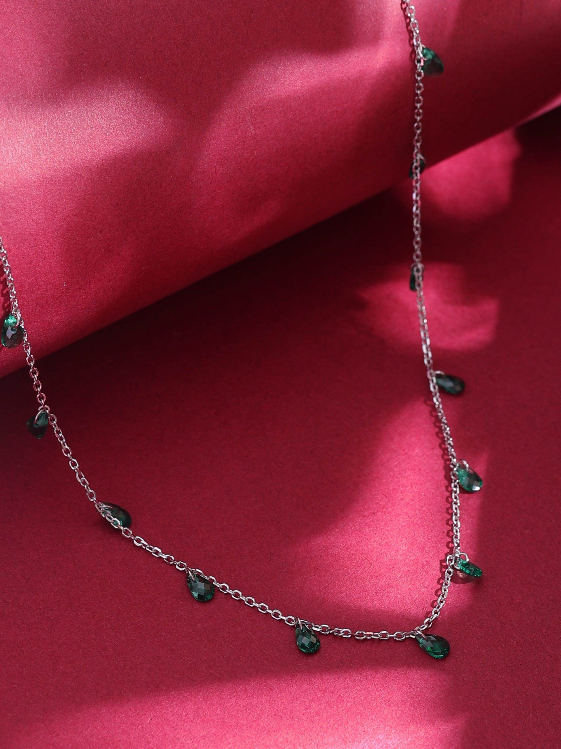 silver shy Delicate Pearl Necklace - SAAAR Jewellery