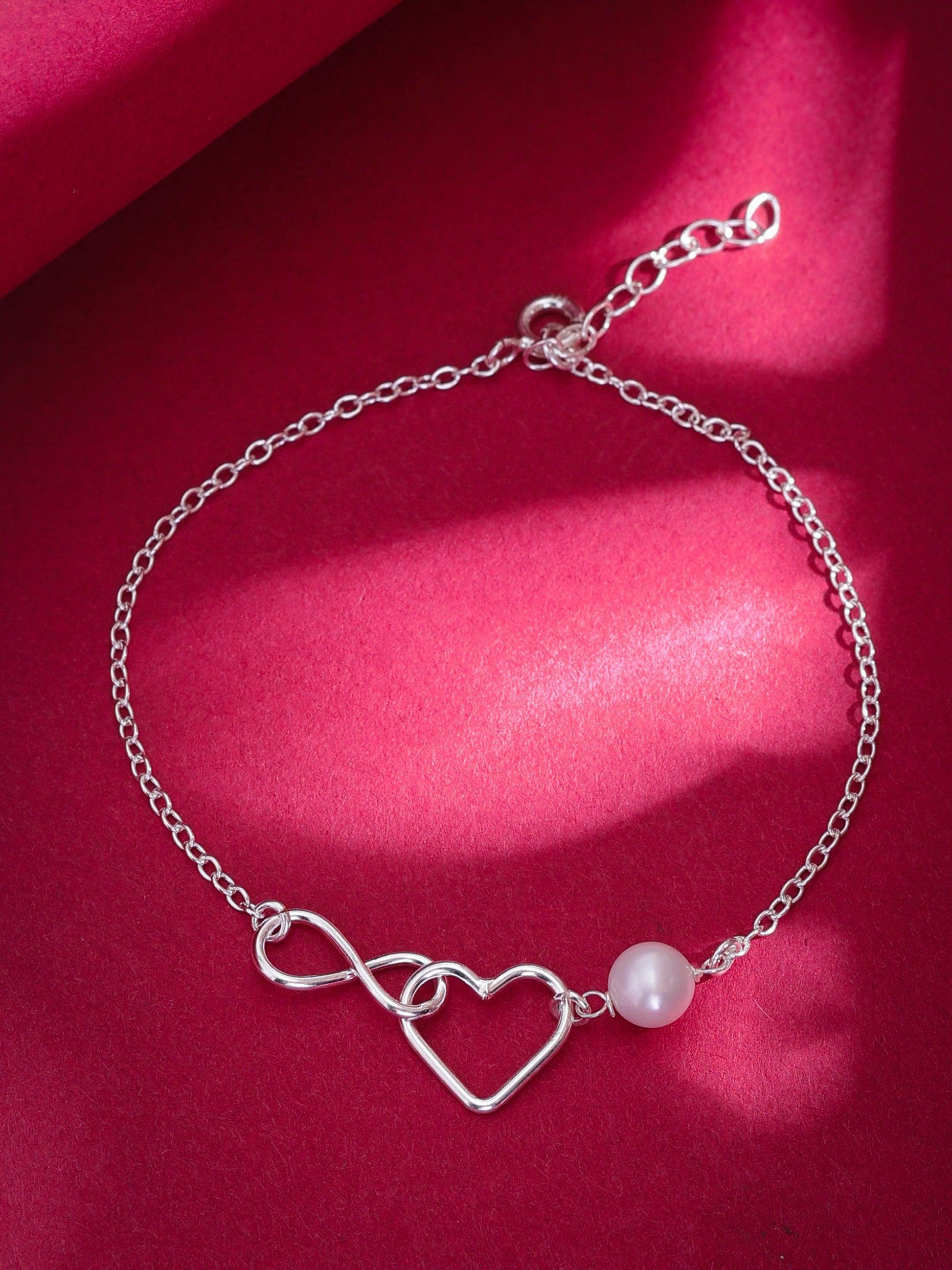 Silver Infinity Heart Bracelet - SAAAR Jewellery