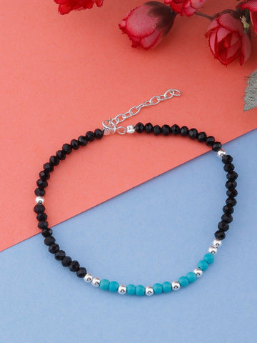 Black & Blue Beads Bracelet