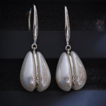 Zircon Pearl Drop Earrings