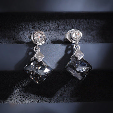 silver drop earrings