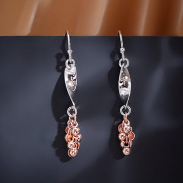 Rose gold twist earrings