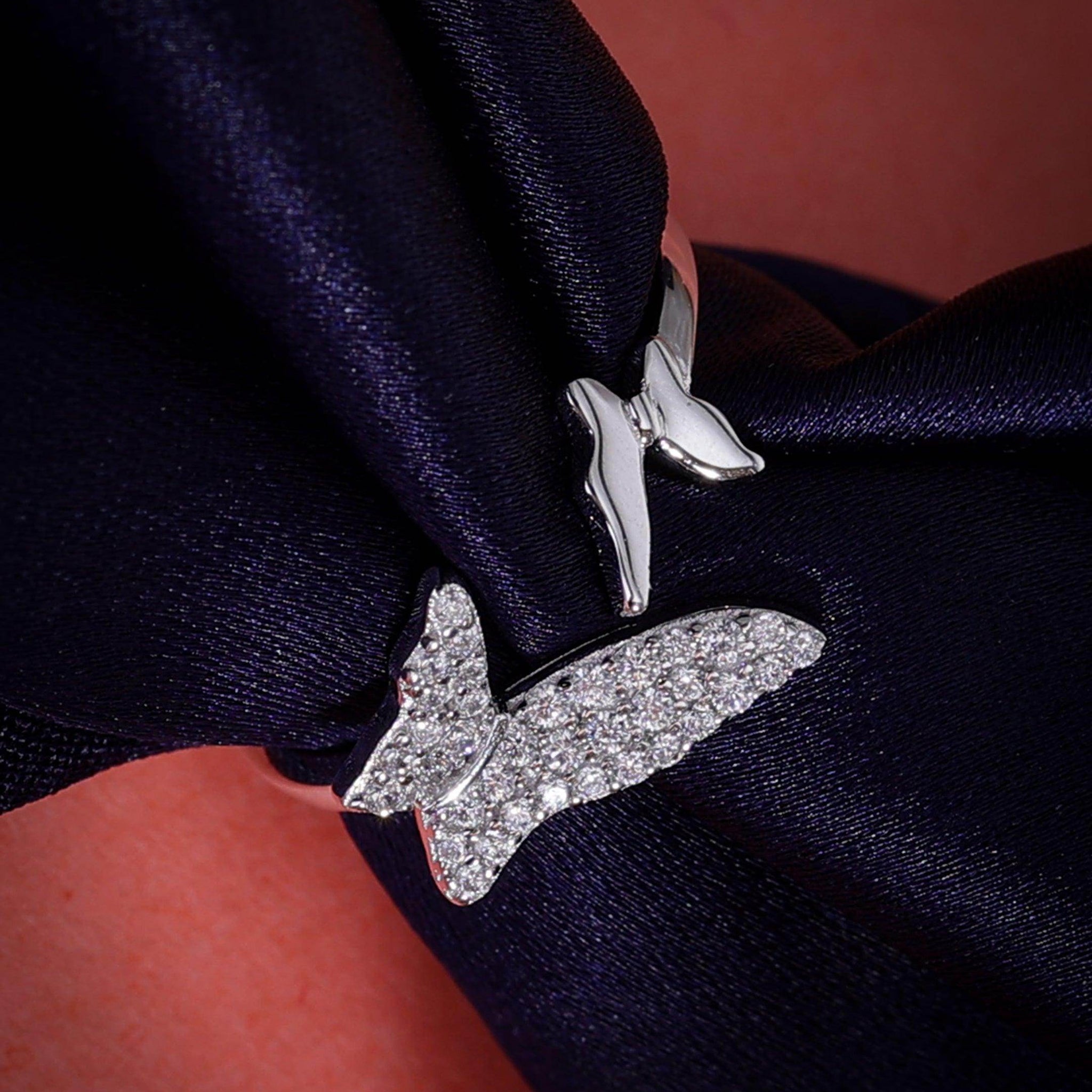 Silver Dashing Butterfly Ring - SAAAR Jewellery