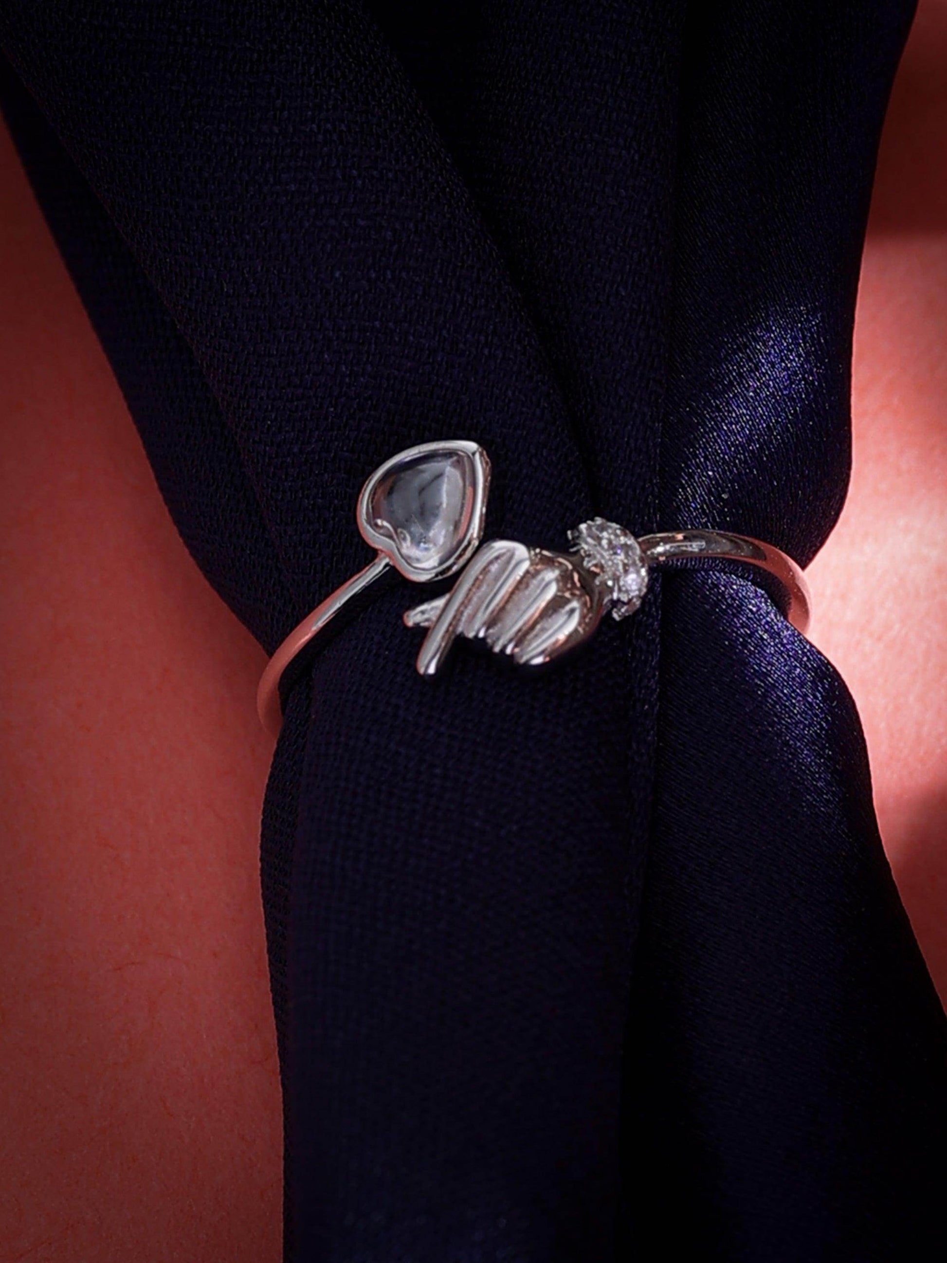 silver love me ring - SAAAR Jewellery