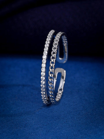 silver everyday band ring