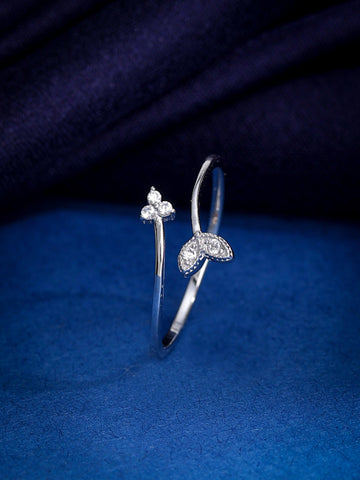 Silver miss class ring