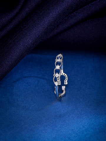 Silver dual ring