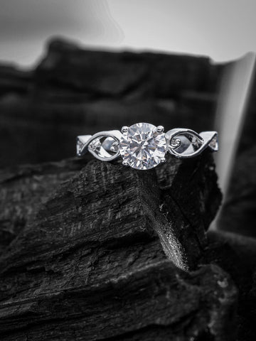 Silver Love For Solitaire Ring