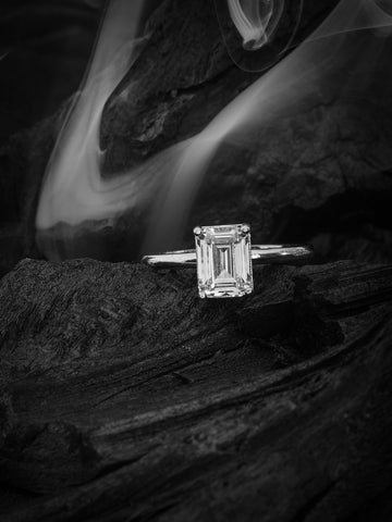 Silver Ethereal Solitaire Ring