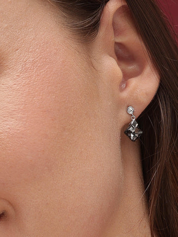 silver drop earrings