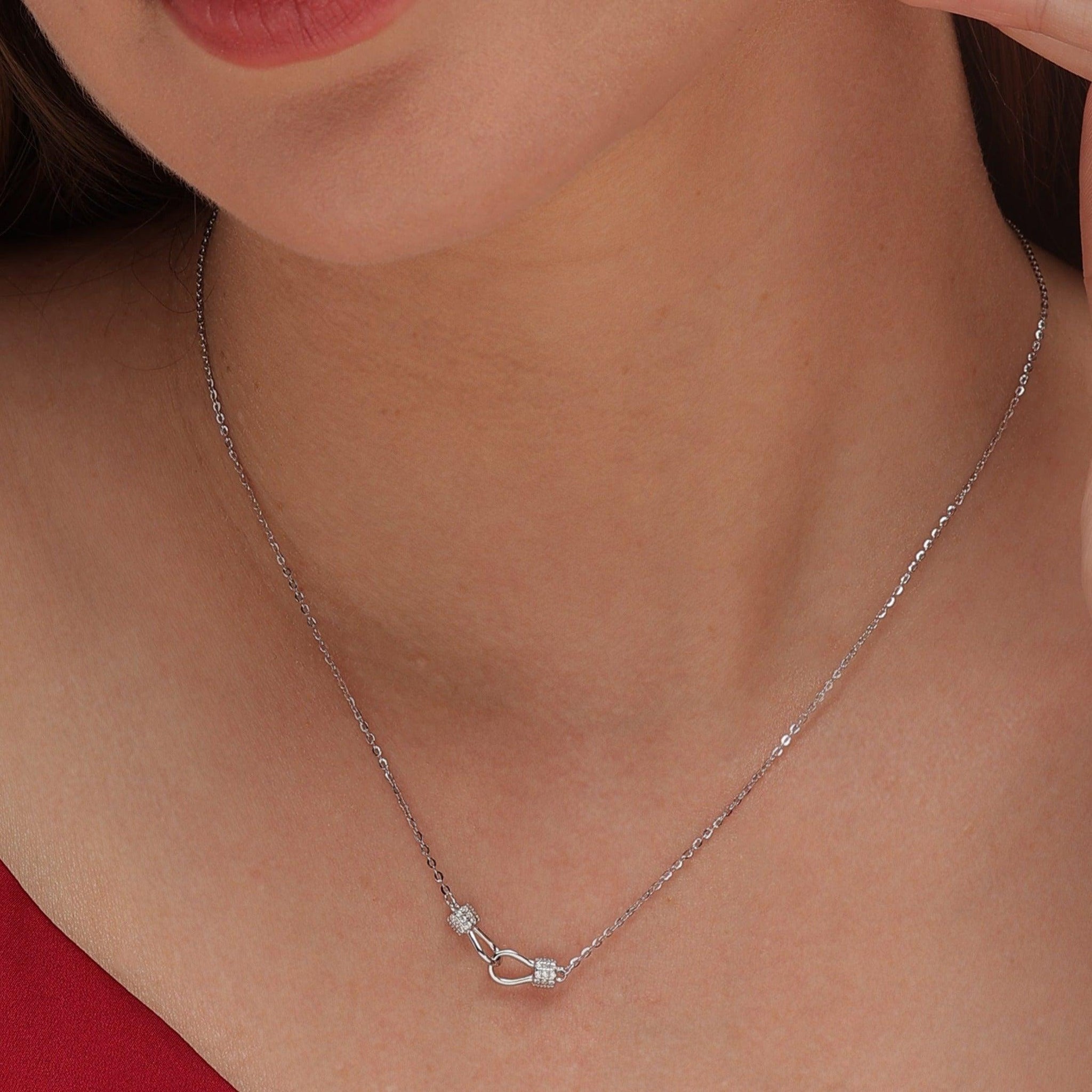 silver forever love pendant