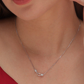 silver forever love pendant