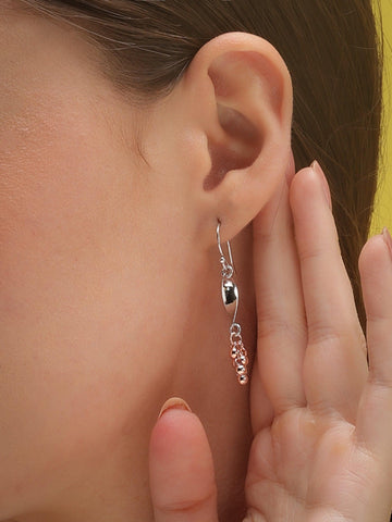 Rose gold twist earrings
