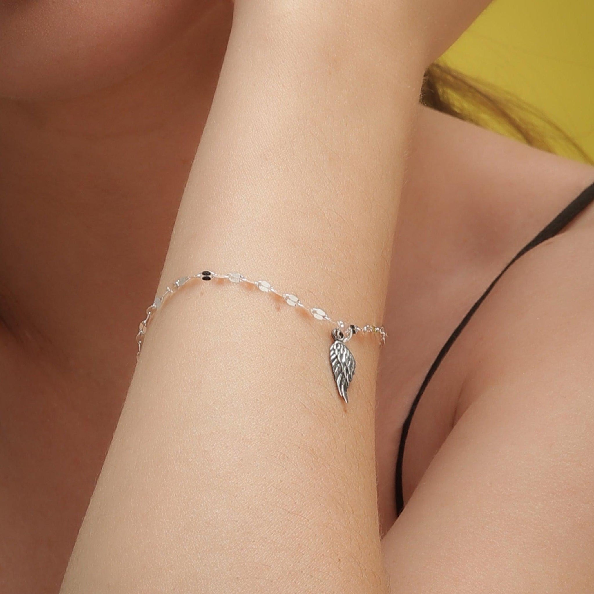 Silver Wings To Fly Bracelet