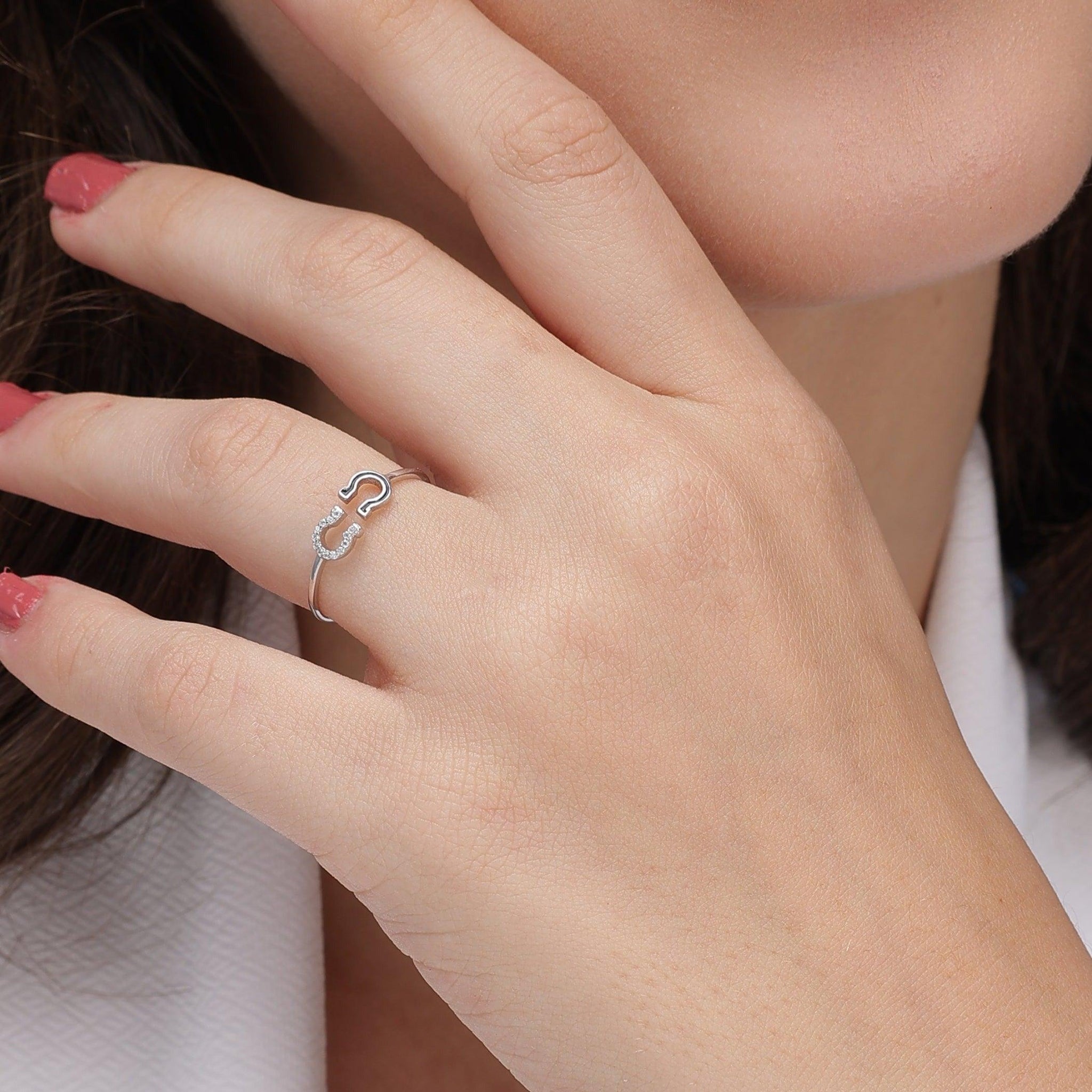 Silver dual ring