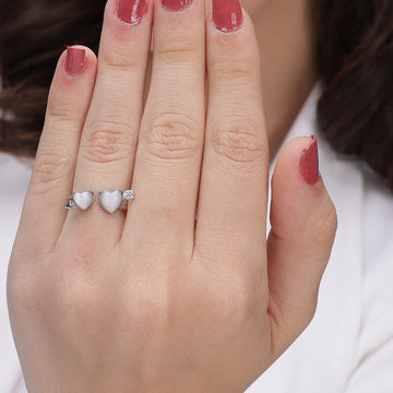 silver U&ME ring
