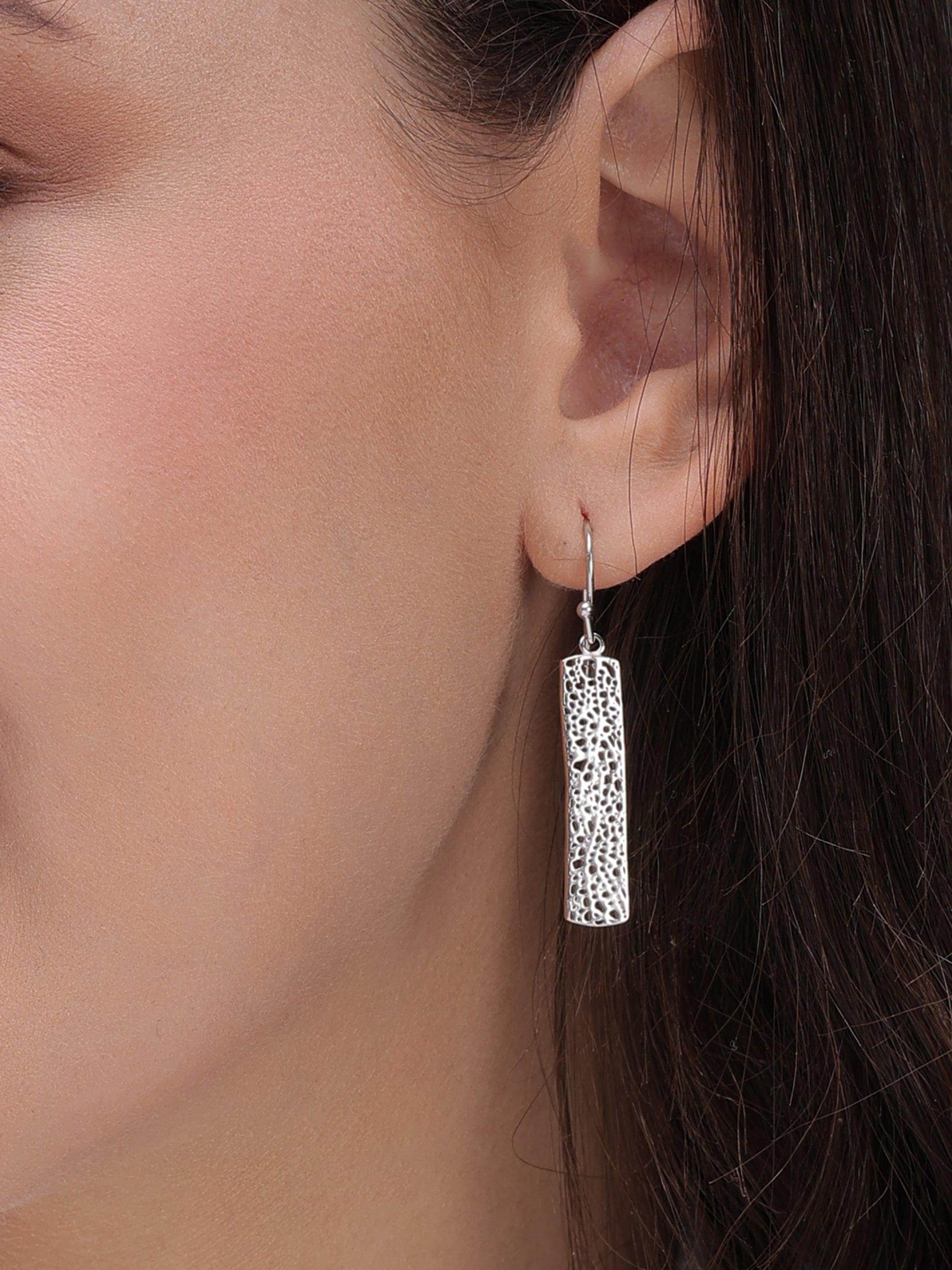 Silver Danglers earrings - SAAAR Jewellery