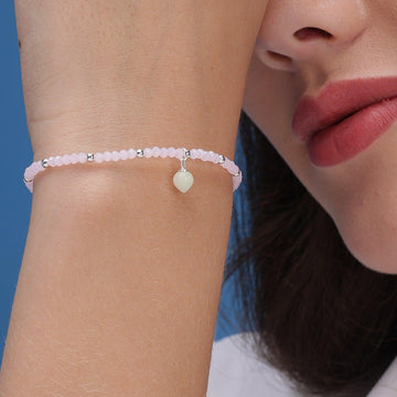 pink pearl drop bracelet