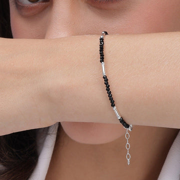 Silver Black & White Bracelet