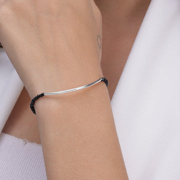 Silver Black Weekday Bracelet