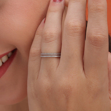 silver everyday band ring
