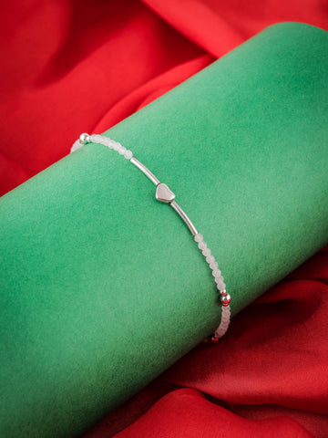 Silver Naughty Heart Bracelet