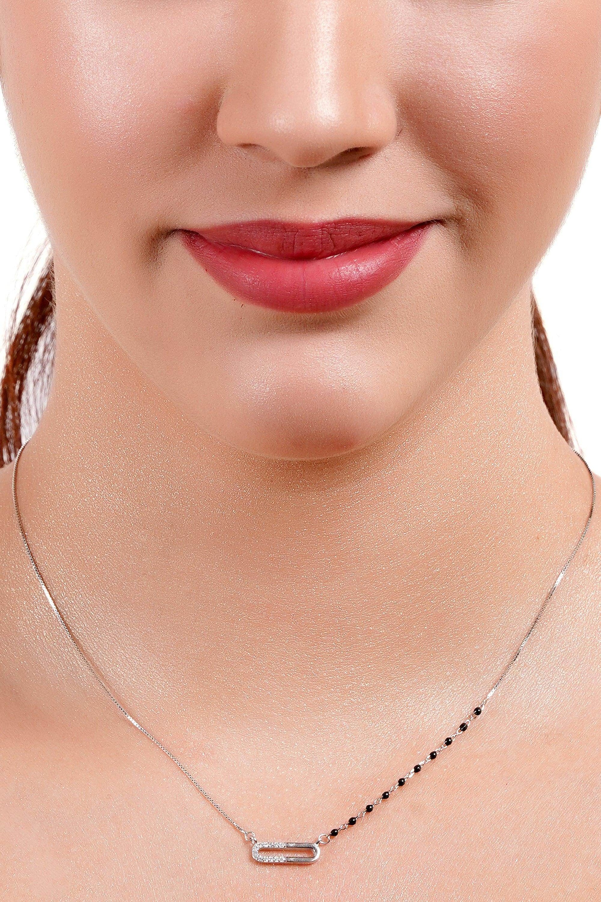 Radiant Crystal Mangalsutra - SAAAR Jewellery