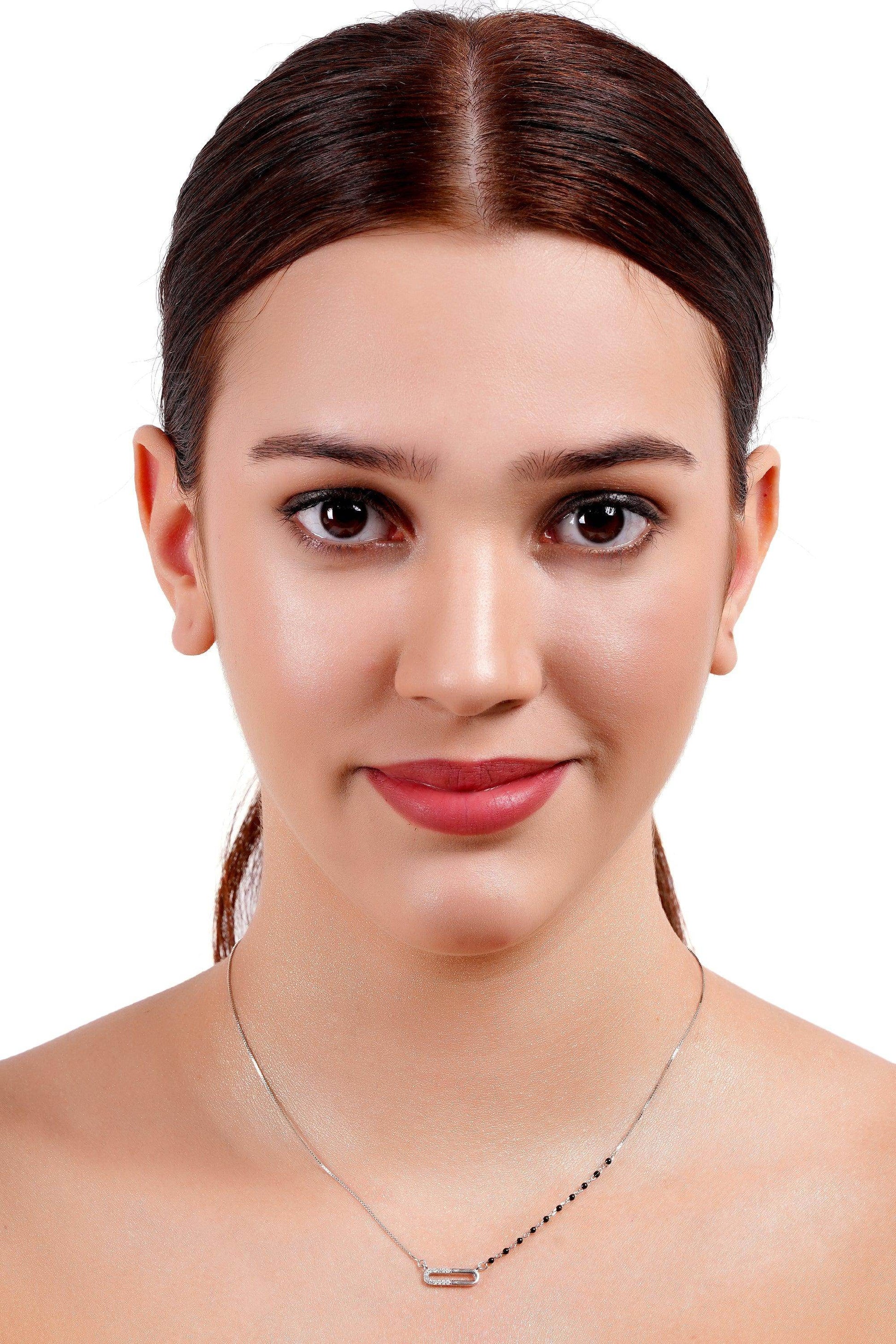 Radiant Crystal Mangalsutra - SAAAR Jewellery